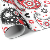 Wild West Rodeo Weihnachten Bandana Paisley Muster Geschenkpapier (Rolleneckpunkt)