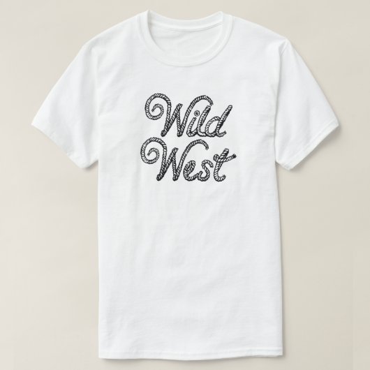 Wild West Rope Lettering T-Shirt (Design vorne)