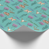 Wild-West-Rosa-Western Geschenkpapier (Ecke)
