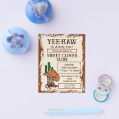 Wild West Rustic Cowboy Western Party Flyer (Einzeln)