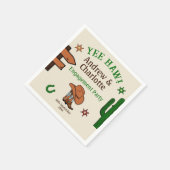 Wild West Rustic Cowboy Western Party Serviette (Ecke)