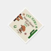 Wild West Rustic Cowboy Western Party Serviette (Ecke)