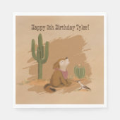 Wild West Rustic Fun Cowboy Birthday Paper Napkin Serviette (Vorderseite)