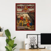 Wild West Rustlers Cowboys Cowgirls Poster (Heimbüro)
