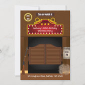 Wild West Saloon Birthday Party Foto Einladung (Vorderseite)