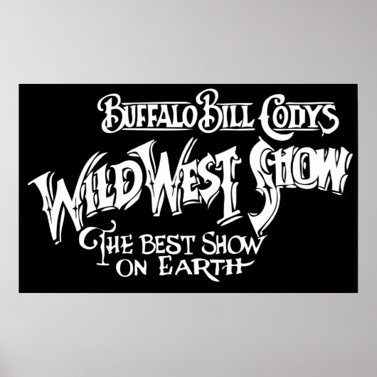 WILD WEST SHOW Banner von BUFFALO BILL CODY Poster (Vorne)