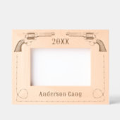 Wild West Six Gun Barbed Wire Novelty 6x4 Geätzte Rahmen (Vorderseite)