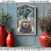Wild West Steampunk Locomotive Train CJ6 Decoupage Seidenpapier