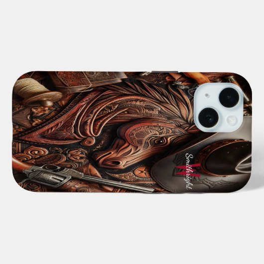 Wild West Still Life: Cowboy-Hut, Schusswaffe und Case-Mate iPhone Hülle (Rückseite (Horizontal))