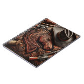 Wild West Still Life: Cowboy-Hut, Schusswaffe und  Notizblock (Linke Seite)