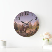 Wild West Sunset for Acrylic Wall Clock Große Wanduhr (Zuhause)