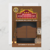 Wild West Themed Neon Geburtstagsparty Einladung (Vorderseite)