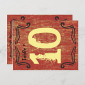 WILD WEST Tischnummer Sitzkarte (Vorne/Hinten)