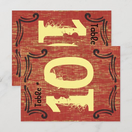 WILD WEST Tischnummer Sitzkarte (Vorne/Hinten)