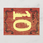 WILD WEST Tischnummer Sitzkarte (Rückseite)