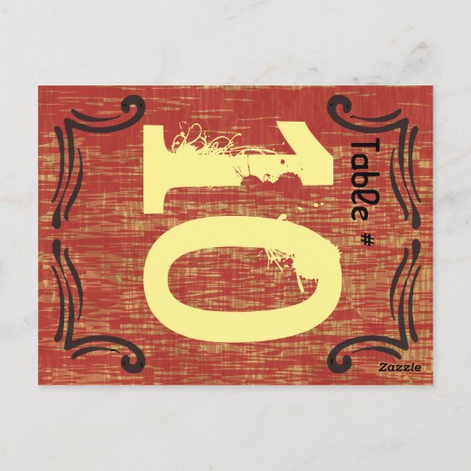 WILD WEST Tischnummer Sitzkarte (Rückseite)