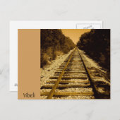 Wild West Train Track Post Card von Vibeli Postkarte (Vorne/Hinten)