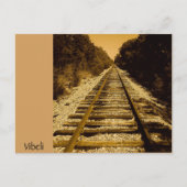 Wild West Train Track Post Card von Vibeli Postkarte (Vorderseite)