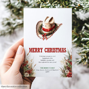 Wild-West-Typografie-Weihnachtsgrußkarte Feiertagskarte