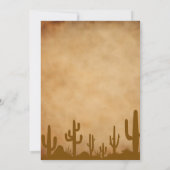 Wild West Vaquero Cowboy Birthday Spanisch Einladung (Rückseite)