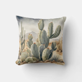 Wild West Vibes Cactus Watercolor Kissen
