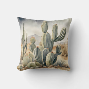 Wild West Vibes Cactus Watercolor Kissen