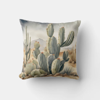 Wild West Vibes Cactus Watercolor Kissen