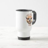 Wild West Vibes Cow Skull Reisebecher (VorderseiteRechts)
