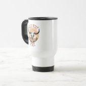 Wild West Vibes Cow Skull Reisebecher (Vorderseite Links)