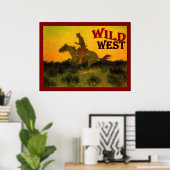 Wild West ~ Vintage Poster (Heimbüro)