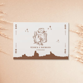 Wild West Wedding Cowboy Thema Hand Drawn Gästebuch