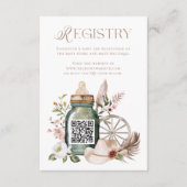Wild West Western Baby Shower QR Code-Registrierun Begleitkarte (Vorderseite)