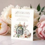 Wild West Western Baby Shower QR Code-Registrierun Begleitkarte