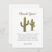 Wild West Western Birthday Dankeskarte (Vorne/Hinten)