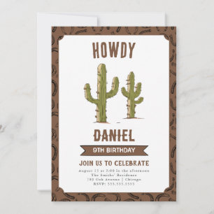 Wild West Western Birthday Party Einladung