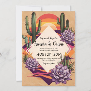Wild West Western boho Hochzeitseinladungen Einladung