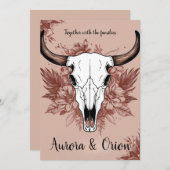 Wild West Western boho Hochzeitseinladungen Einladung (Vorne/Hinten)