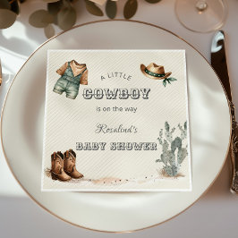 Wild West Western Cowboy Baby Shower Serviette