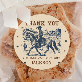 Wild West Western Cowboy Birthday Party Sticker