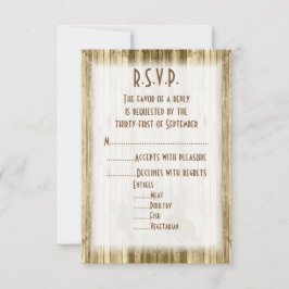 Wild West Western Cowboy Wedding R.S.V.P RSVP Karte