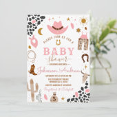 Wild West Western Cowgirl Babydusche Rodeo Girl Einladung (Stehend Vorderseite)