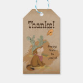 Wild West Whimsical Wüste Cowboy Danke Geschenkanhänger (Vorderseite)