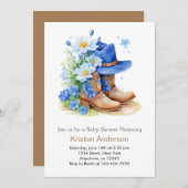 Wild West Whimsy Baby Shower Einladung (Vorne/Hinten)