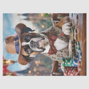 Wild West Willy, Boxer spielt Poker Seidenpapier