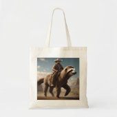 "Wild West Wonders: Cowboy Riding a Sloth Horse" Tragetasche (Vorne)