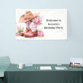 Wild West Wonders Cowgirl Birthday Banner (Messeveranstaltung)