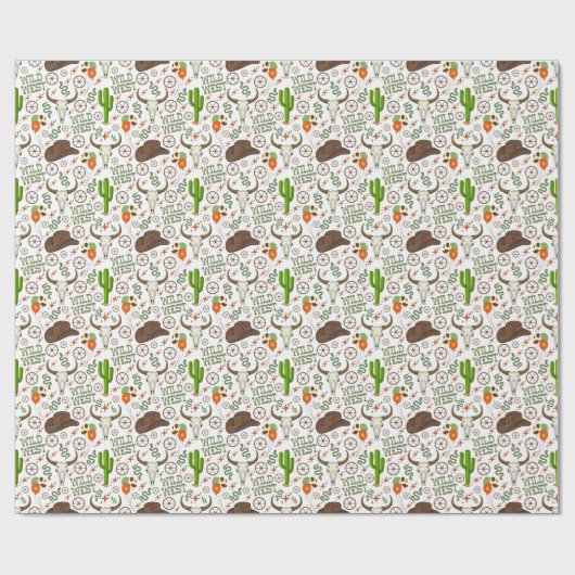 Wild West Wrapping Paper Geschenkpapier (Flach)