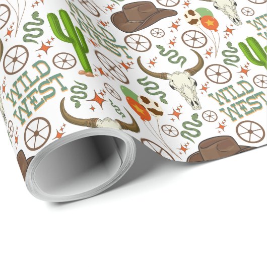 Wild West Wrapping Paper Geschenkpapier (Rolleneckpunkt)
