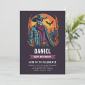 Wild West Zombie Birthday Einladung (Stehend Vorderseite)