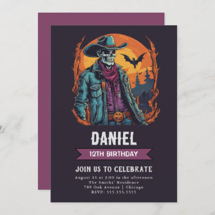 Wild West Zombie Birthday Einladung